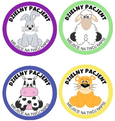 naklejki dzielny pacjent.