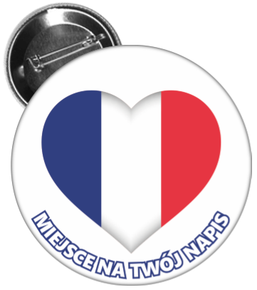 Przypinka J. francuski - serce
