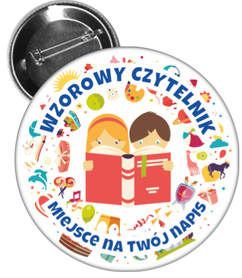 Przypinka Wzorowy Czytelnik