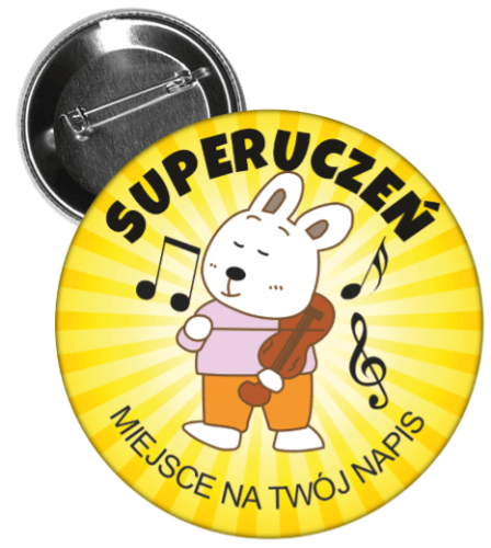 Muzyczna przypinka dla dzieci.