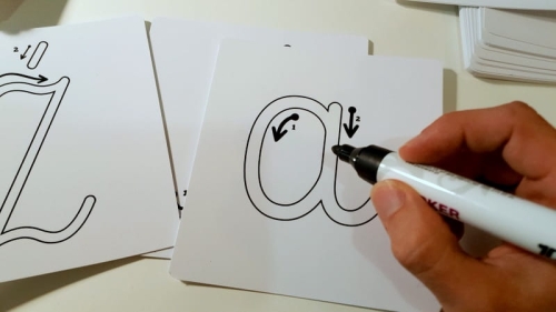 literki - pisanie po śladzie