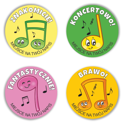 Naklejki motywacyjne nutki dla dzieci