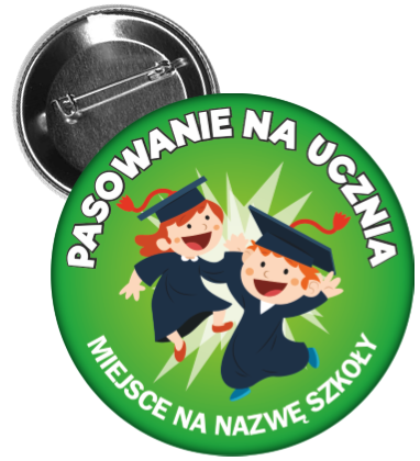 Przypinka pasowania na ucznia.