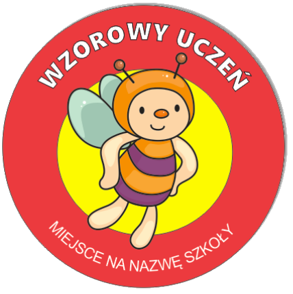 Przypinka Wzorowy Uczeń Pszczółka