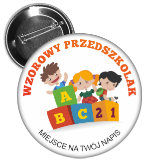 Przypinka: Wzorowy Przedszkolak (Dzieci 5) + nazwa przedszkolak