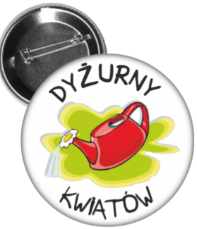 przypinka dyżurny kwiatów