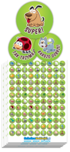 Małe Naklejki "Mini Zwierzaczki" (20mm,540 szt.)