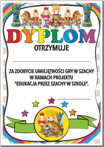 dyplom szachowy dla dzieci (szachy)