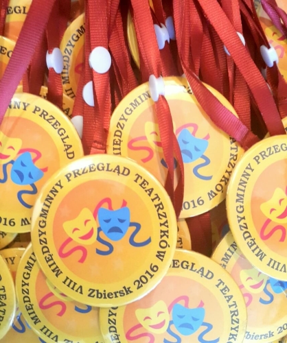 Medal na tasiemce: "Maski teatralne" + nadruk