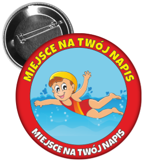 Przypinka pływacka z dziewczynką