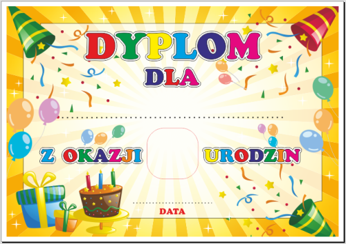 DYPLOM URODZINOWY