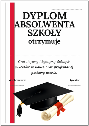 Dyplom absolwenta szkoły
