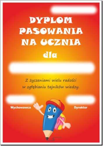 Dyplom pasowania na ucznia