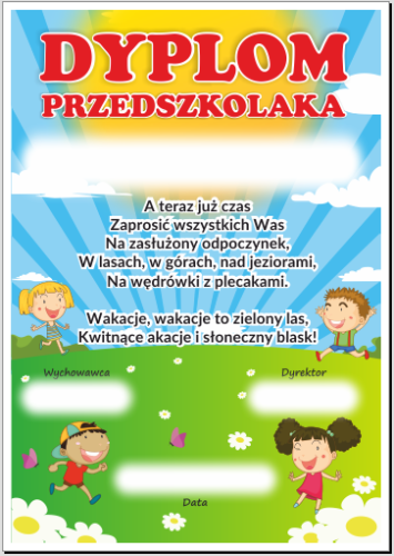 Dyplom przedszkolaka