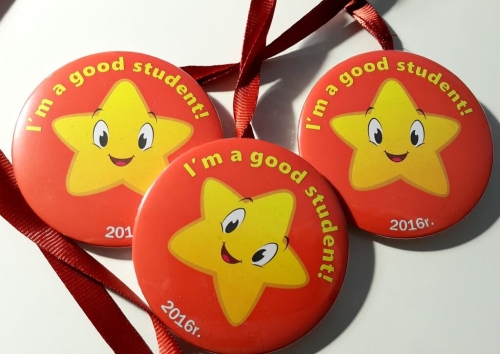 Medal na tasiemce: Język angielski (Gwiazdka) + nadruk