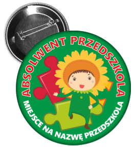 Przypinka absolwent przedszkola/ukończenia przedszkola