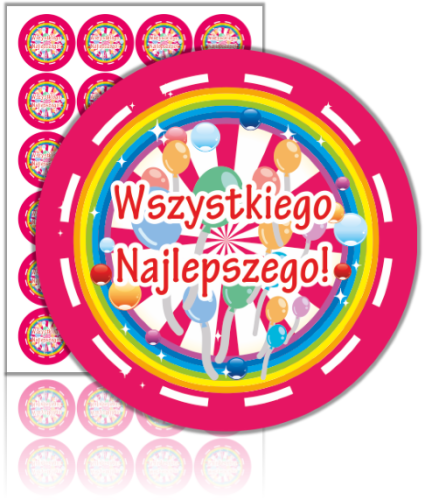 Naklejki urodzinowe wszystkiego najlepszego