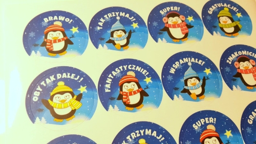 naklejki motywacyjne pingwinki