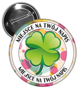 Przypinka czterolistna koniczyna 