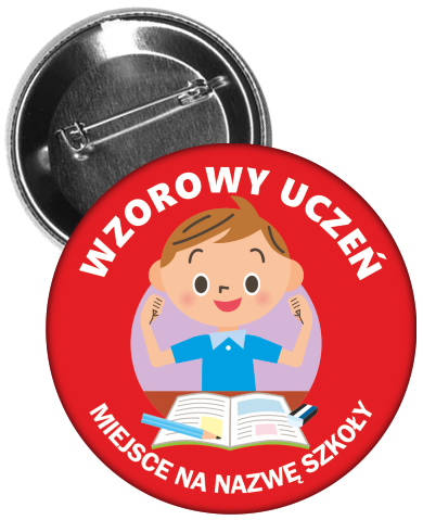 Przypinka dla wzorowego ucznia.