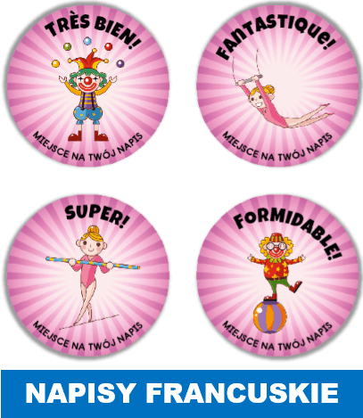 naklejki dla dzieci język francuski