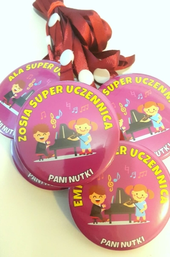 Medal na tasiemce: "Muzyczny 2" + nadruk