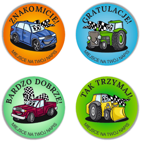 Naklejki samochodziki dla dzieci.