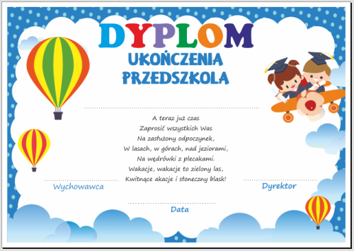 Ukończenie przedszkola