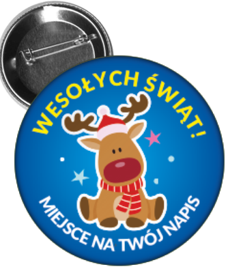 Przypinka świąteczna Renifer