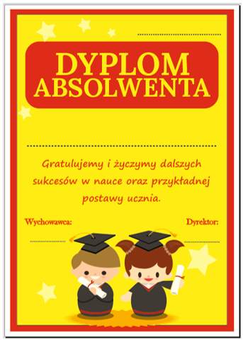 Dyplom ukończenia gimnazjum