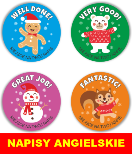 Naklejki świąteczne w języku angielskim