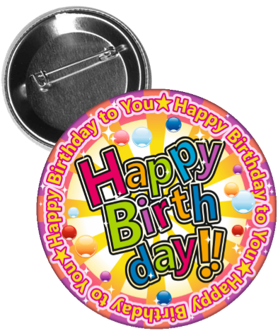 Przypinka happy birthday dla dzieci.