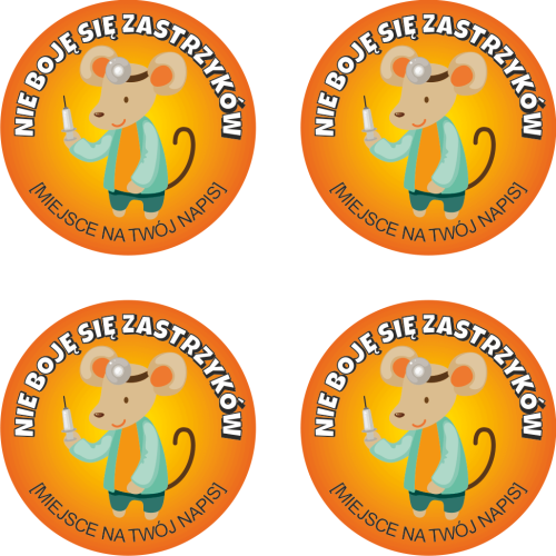 Naklejki dzielny pacjent.