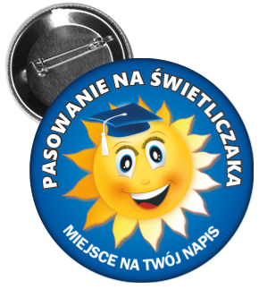 Przypinka pasowania na świetliczaka.