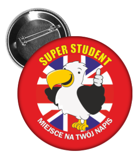 Przypinka język angielski orzeł 