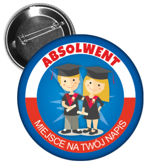 Przypinka absolwent szkoły/ukończenia szkoły