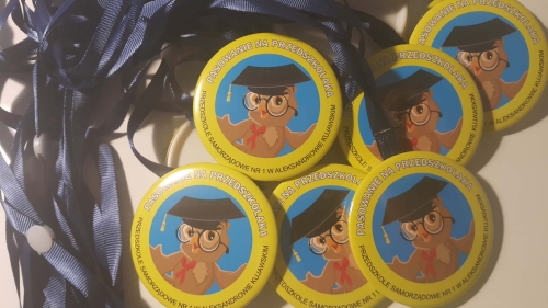 Medal: Pasowanie na Przedszkolaka (Sowa) + nazwa przedszkola