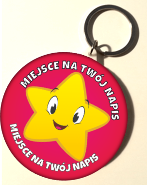 Breloczek "Gwiazdka 2" (rozmiar 58mm) + twoje napisy