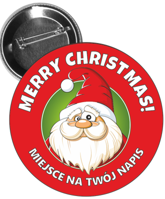 przypinka mikołaj świątecza