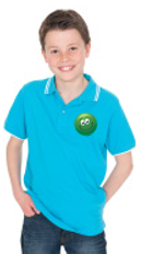 przypinka buźka zielona