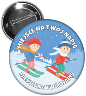 przypinka zimowa narciarska