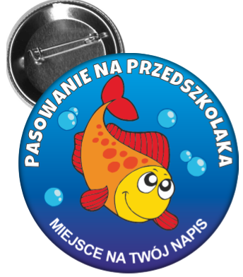 Przypinka Pasowania na Przedszkolaka - Rybka