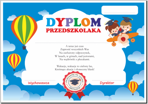 Dyplom przedszkolaka