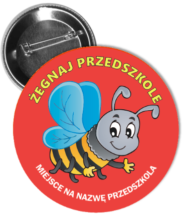 przypinka pszczółka żegnaj przedszkole