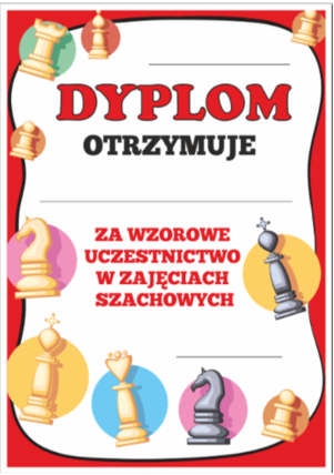 dyplom szachy szachowy dla dzieci