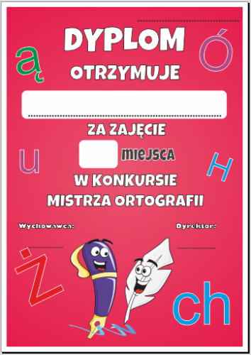 dyplom mistrza ortografii