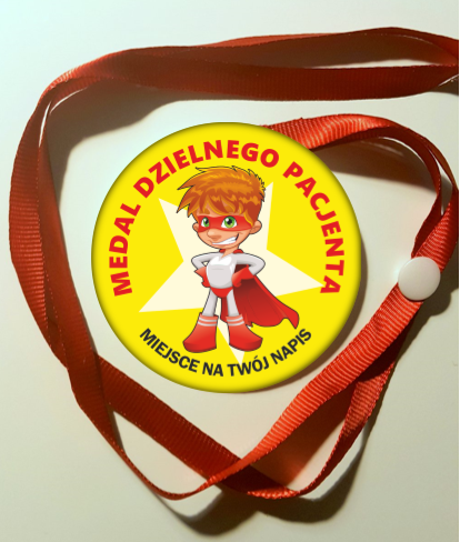 Medal dzielnego pacjenta z chłopcem
