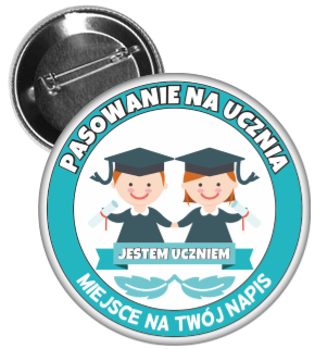 Przypinka pasowanie na ucznia