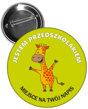 Przypinki jestem przedszkolakiem Żyrafa