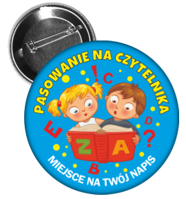 Przypinka Pasowanie na czytelnika